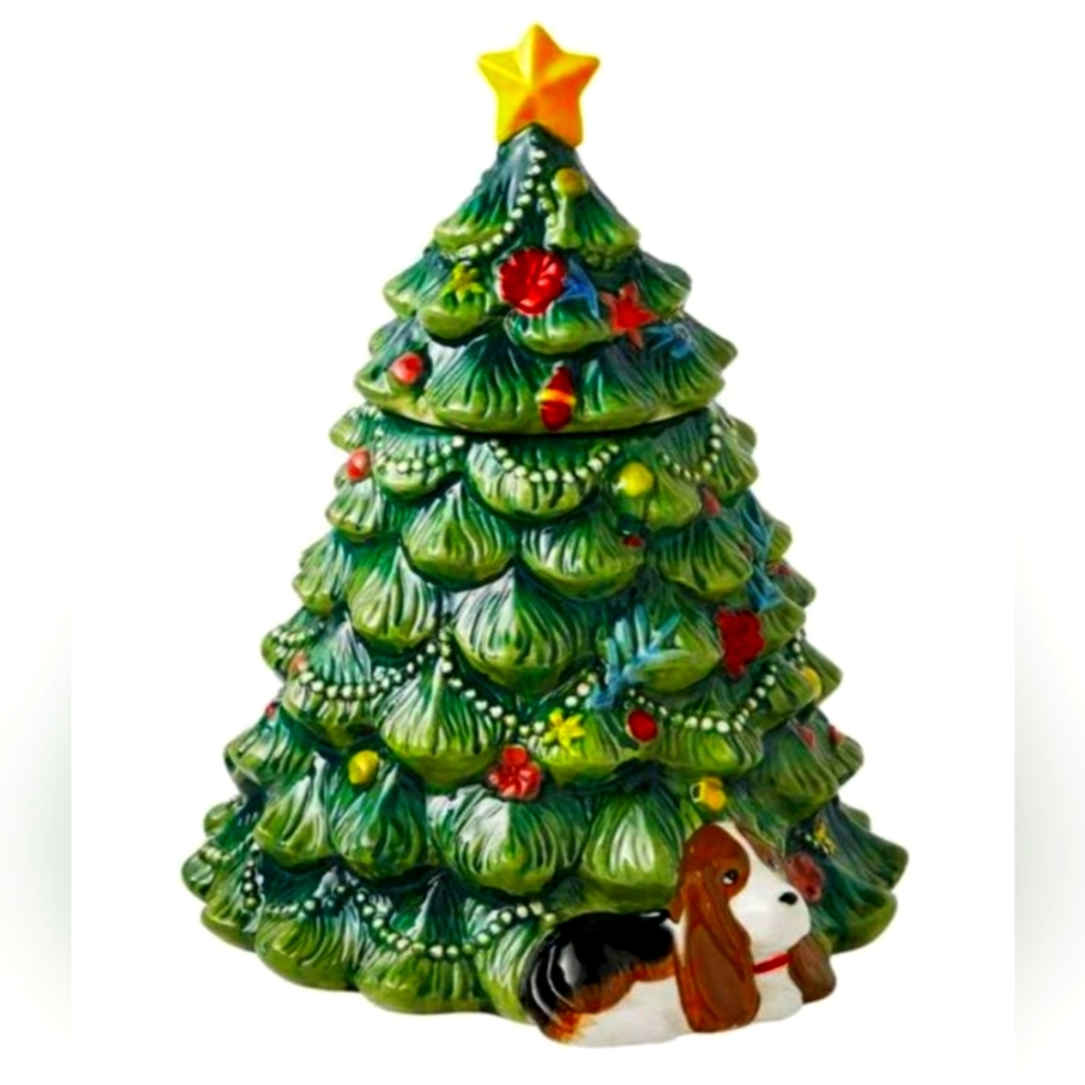 2022 New Pioneer Woman Wishful Winter Christmas Tree Cookie Jar